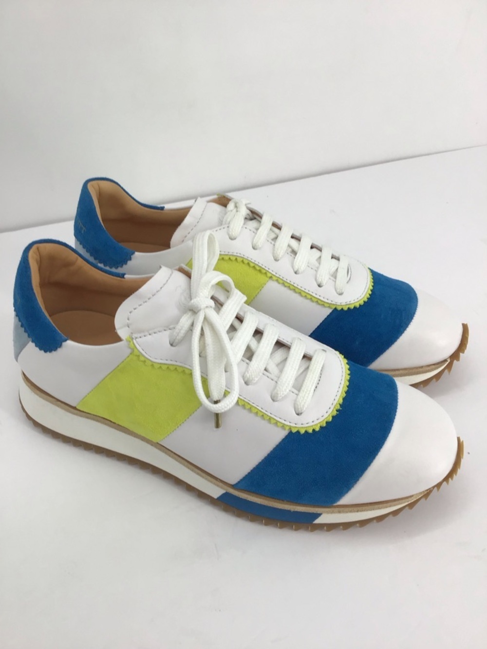 Angela Scott NWOT Quinn Sneaker Luxury Footwear Electric Colorblock” Size 37.5